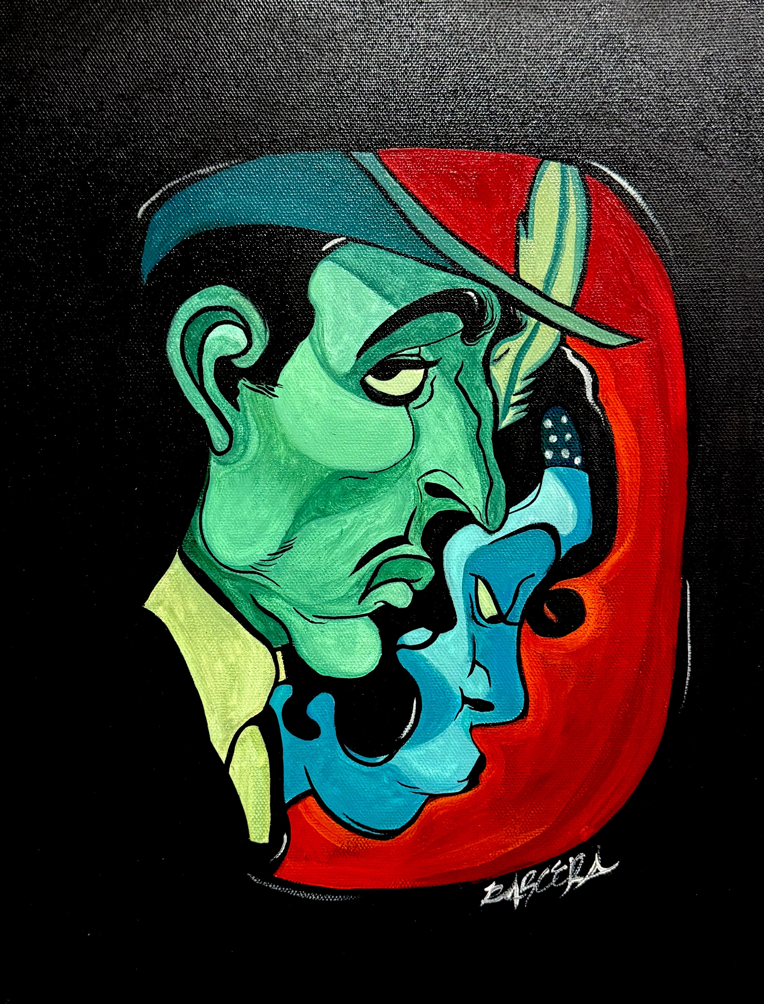 Graphic face illustration