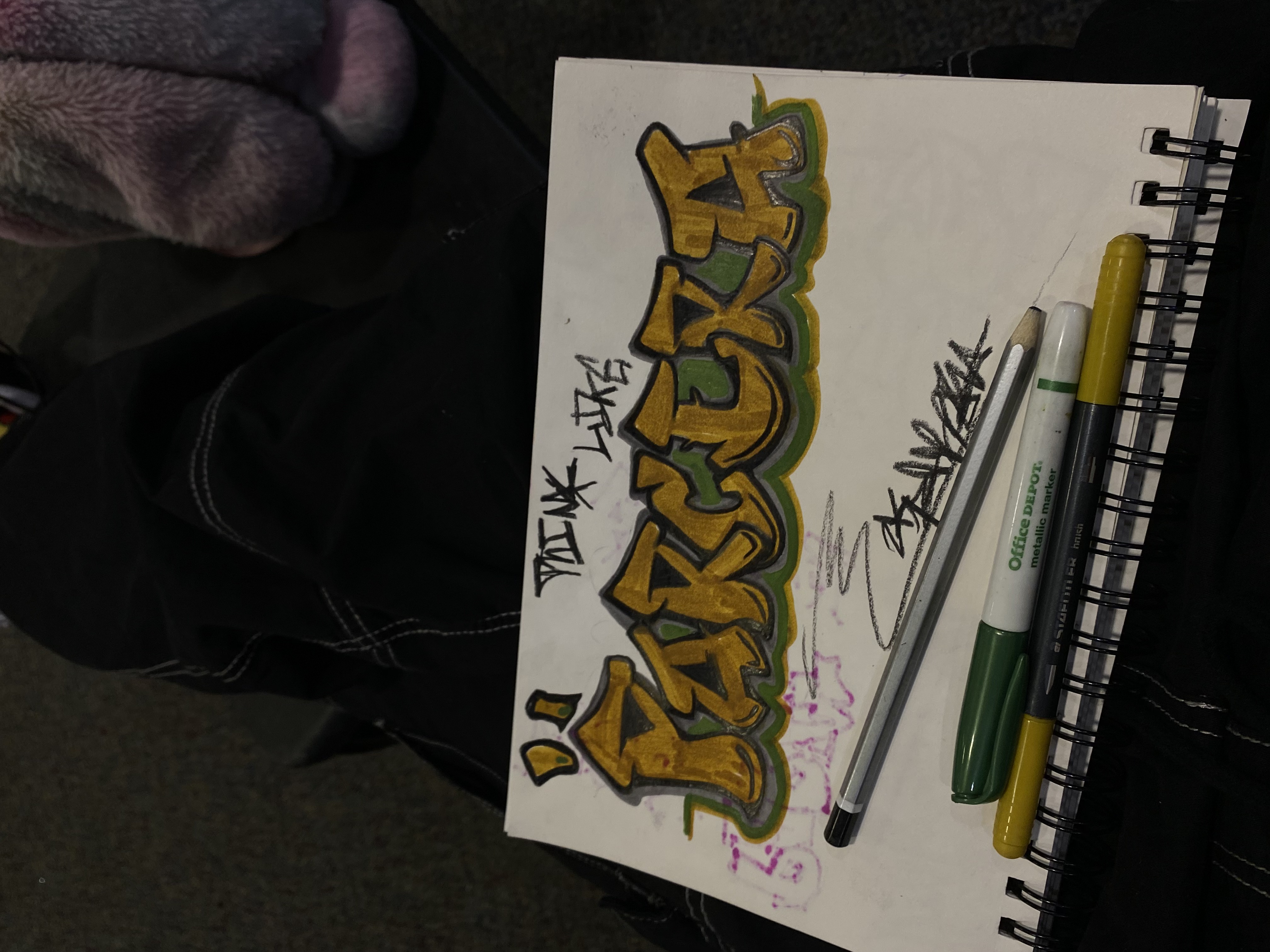 PARCERA graffiti lettering sketch
